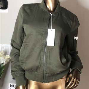 Brand new zipper Up flight jacket with pockets
